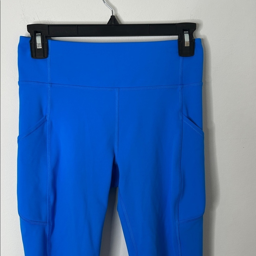 Lululemon Invigorate High Rise Poolside Blue Crop 17” Leggings - Picture 3 of 9